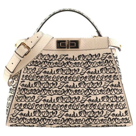 fendi peekaboo embroidered|fendi peekaboo for sale.